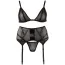 Комплект Bra Set чорний: бюстгальтер + пояс для панчох + трусики-стрінги - Фото №3