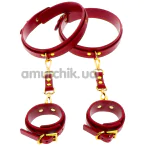 Фіксатори для рук і ніг Taboom Wrist To Thigh Cuff Set, червоні - Фото №1