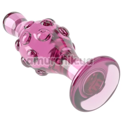 Анальна пробка Lovetoy Glass Romance GS17, рожева