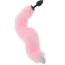 Анальная пробка с розовым хвостом и подсветкой Taboom Led Unicorn Tail, черная - Фото №1