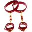 Фиксаторы для рук и ног Taboom Wrist To Thigh Cuff Set, красные - Фото №1
