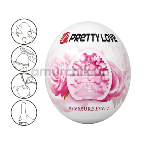 Мастурбатор Pretty Love Pleasure Egg I, рожевий
