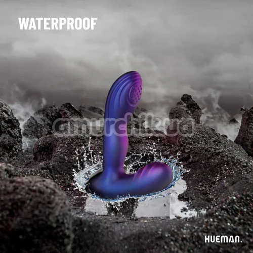 Вібростимулятор простати Hueman Galaxy Tapping Buttplug, фіолетовий