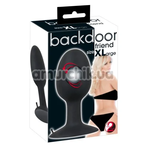 Анальная пробка Backdoor Friend XLarge, черная