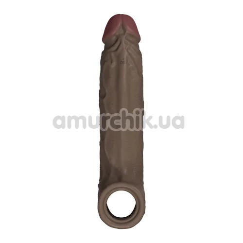 Насадка на пенис с вибрацией Shaft Vibrating Sheath Model F Size 2, коричневая
