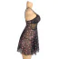 Комплект Star Night Sexy Black Lace Set With Heart Design, чорний: пеньюар + трусики-стрінги - Фото №6