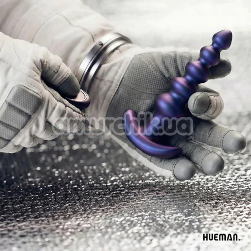 Анальный вибростимулятор Hueman Galaxy Force Anal Beads, фиолетовый