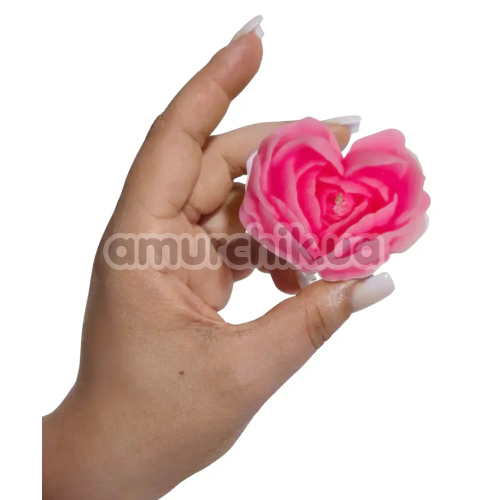 Свеча в виде розы GlowKink М - светится в темноте, розовая