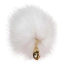 Анальная пробка с белым хвостиком Lockink Sevanda White Fox-Tail Anal Plug Rose, золотая - Фото №6