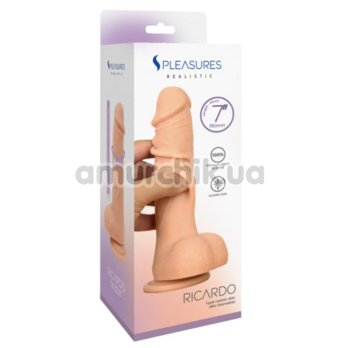 Фаллоимитатор S Pleasures Realistic Ricardo 7, телесный