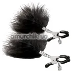 Затискачі для сосків Steamy Shades Adjustable Feather Nipple Clamps, срібні - Фото №1