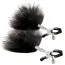 Затискачі для сосків Steamy Shades Adjustable Feather Nipple Clamps, срібні - Фото №1