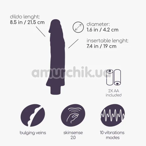 Вибратор Crushious Guido, телесный