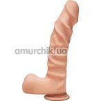 Фалоімітатор The D Dual Density Ragin D 9 Inch With Balls, тілесний - Фото №1