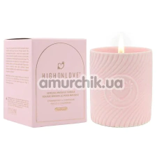 Массажная свеча HighOnLove Strawberries & Champagne - клубника и шампанское, 250 мл - Фото №1