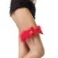 Підв'язка з червоним бантиком Marabou Garter, червона