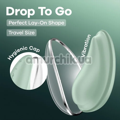 Клиторальный вибратор Satisfyer Drop To Go, зеленый