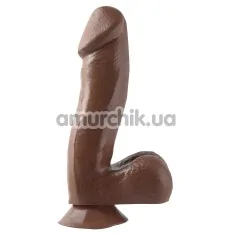 Фаллоимитатор Basix Rubber Works Dong with Suction Cup, 16.5 см коричневый - Фото №1