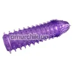 Насадка - удлинитель члена Super Stretch Silicone Sleeve, фиолетовая - Фото №1