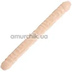 Двуконечный фаллоимитатор Veined Double Header, 45 см телесный - Фото №1