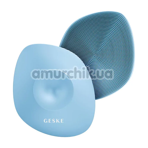 Щетка для тела Geske Body Brush 4 in 1 Suction Mount Metal, голубая
