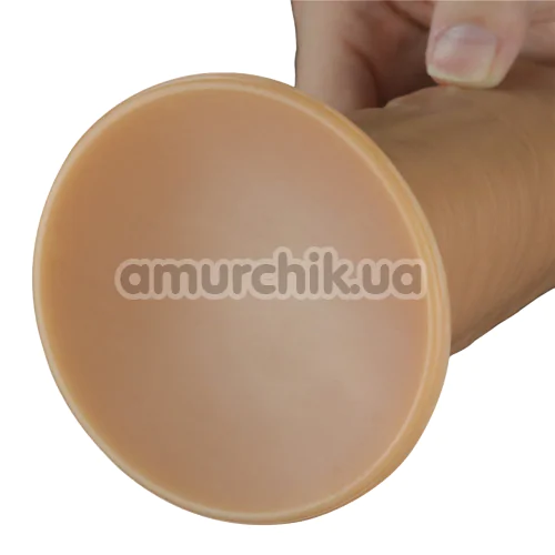 Вибратор с ротацией Dual-Layered Silicone Nature Cock LV410212, телесный