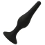 Анальна пробка Alume Silicone Slim Tip Anal Plug S, чорна - Фото №2