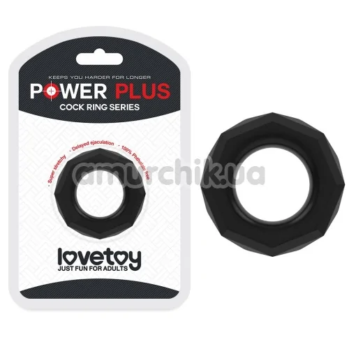 Эрекционное кольцо Power Plus Cock Ring Series LV1434, черное