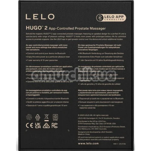Вібростимулятор простати для чоловіків Lelo Hugo 2 App (Лело Х'юго 2 Епп), зелений