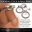 Эрекционное кольцо Master Series Locked Cock Locking Cock & Ball Ring, серебряное - Фото №9
