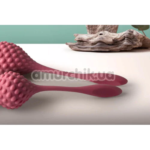 Набір вагінальних кульок Rocks-Off Unite, бордовий