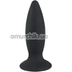 Анальная пробка с вибрацией Black Velvets Rechargeable Plug L, черная - Фото №1