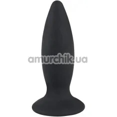 Анальная пробка с вибрацией Black Velvets Rechargeable Plug L, черная - Фото №1