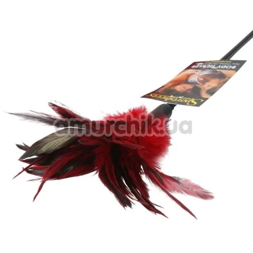 Пёрышко для ласк Sportsheets Starburst Feather Body Tickler, красное