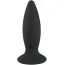 Анальная пробка с вибрацией Black Velvets Rechargeable Plug L, черная - Фото №1