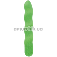 Вибратор Fuck Green Organic Wave Vibrator, зеленый - Фото №1