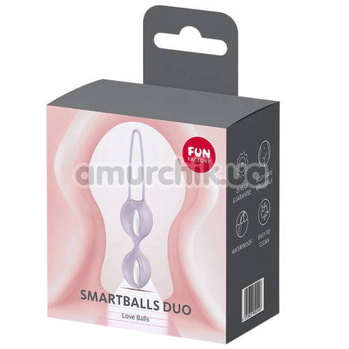 Вагинальные шарики Fun Factory Smartballs Duo, пурпурно-белые