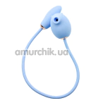 Симулятор орального секса с виброяйцом Sucking Egg Vibrator Dual Motor TD004, голубой - Фото №1