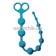 Анальная цепочка Virgite Essentials Anal Beads E3, голубая - Фото №1