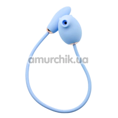 Симулятор орального секса с виброяйцом Sucking Egg Vibrator Dual Motor TD004, голубой - Фото №1