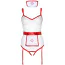 Костюм медсестри Leg Avenue TLC Nurse Bedroom Roleplay Set белый: боді + фартух + чепчик - Фото №5