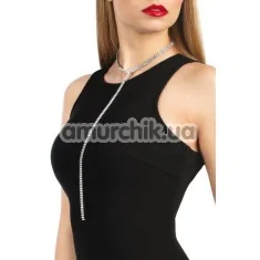 Прикраса для тіла зі стразами Bijoux Pour Toi Audrey, срібляста - Фото №1