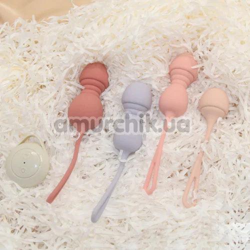 Набір вагінальних кульок з вібрацією Sweet Em Exercises Control Set, різнокольоровий
