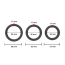 Набір з 3 ерекційних кілець Men's Play Set of 3 Cock Rings B9, чорний - Фото №8