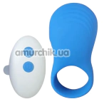 Виброкольцо для члена Sweet Em Velvet Lure Vibe Ring, голубое - Фото №1