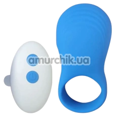 Віброкільце для члена Sweet Em Velvet Lure Vibe Ring, блакитне - Фото №1
