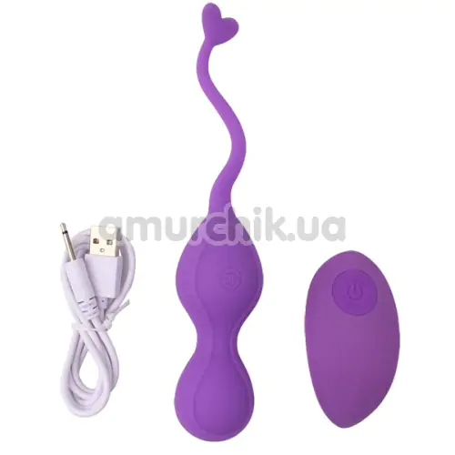 Виброяйцо M-Mello Heart Waves Bullet Vibrator, фиолетовое