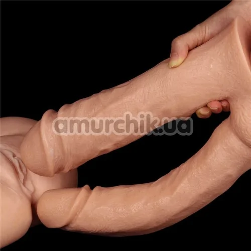 Двойной фаллоимитатор LoveToy Mega Double Dildo 12, телесный