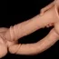 Двойной фаллоимитатор LoveToy Mega Double Dildo 12, телесный - Фото №10