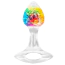 Анальная пробка Crystal Oval Base Butt Plug Small, разноцветная - Фото №1